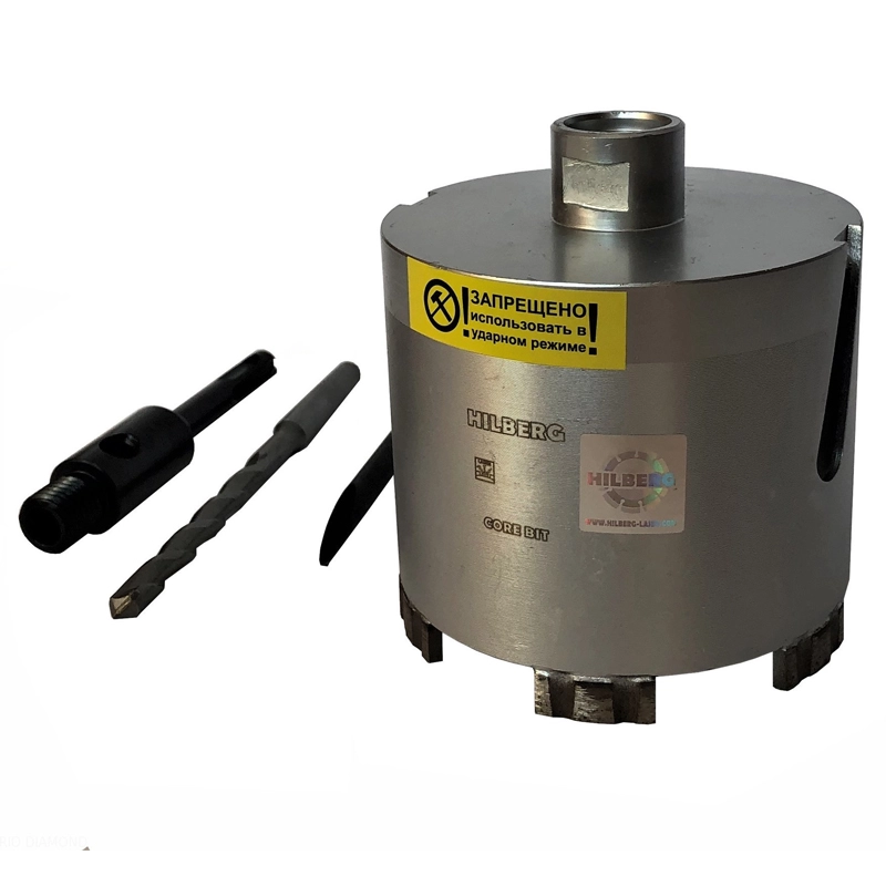 Коронка алмазная по бетону HILBERG LASER 102 мм