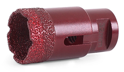 Коронка алмазная вакуумная для сверления камня D60-15W-35L-M14 (сухое и мокрое сверление)
