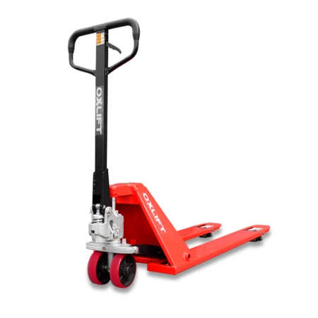 фото ручная гидравлическая тележка низкопрофильная oxlift ox20-l52 52 мм 2000 кг