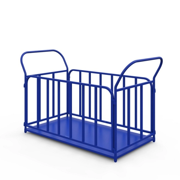 фото тележка платформенная с трубчатыми бортами тб 4 (600х1200) без колес