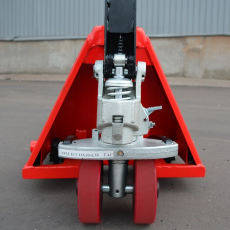 фото ручная гидравлическая тележка низкопрофильная oxlift ox20-l52 52 мм 2000 кг